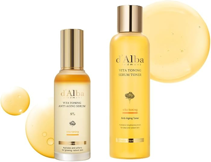 d'alba Piedmont Vita Toning Anti-Aging 8% Spray Serum (70 ml / 2.37 fl oz) + Vita Toning Serum To... | Amazon (US)