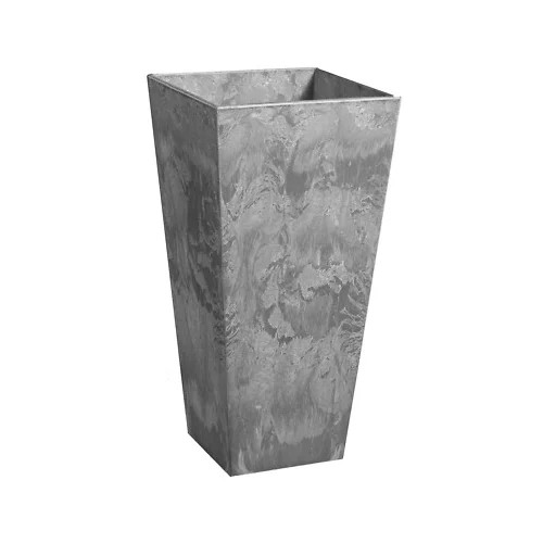 Novelty (#35130) Artstone Ella Tall Square Planter, Grey -13.5" | Walmart (US)