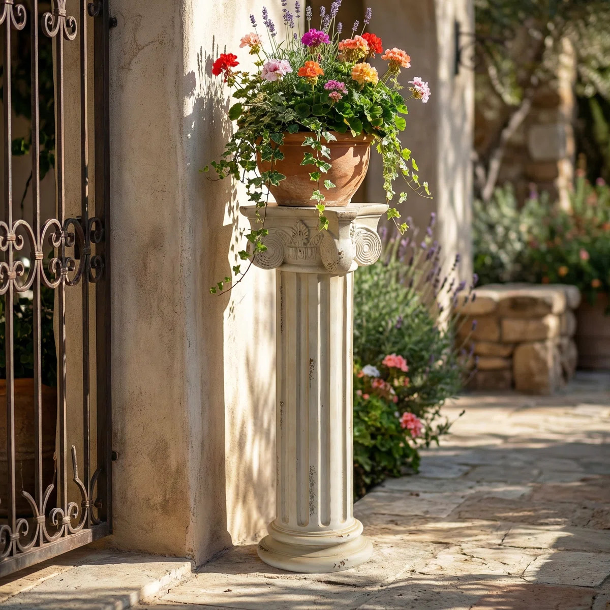 Aurelius Hand-Painted MGO Modern Neoclassical Roman Pedestal Column | Wayfair North America