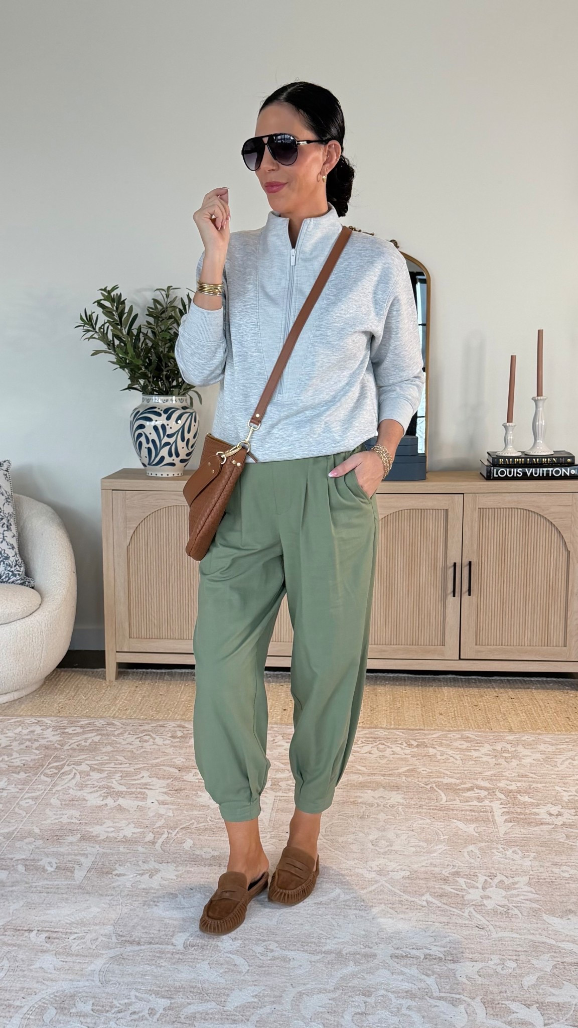 Loving this Target look! 
Brand new balloon joggers Pants are tts- small 
Varley look for less- small 

#LTKU #LTKOver40 #LTKFindsUnder50 
#LTKmomlife #LTKootd