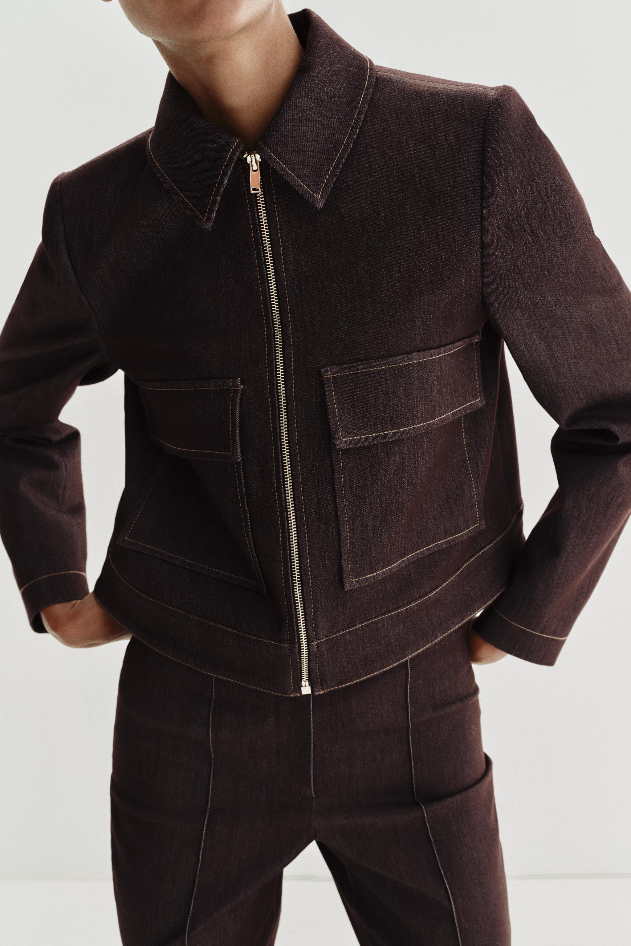 SHORT JACKET WITH LAPEL POCKETS | Zara Canada