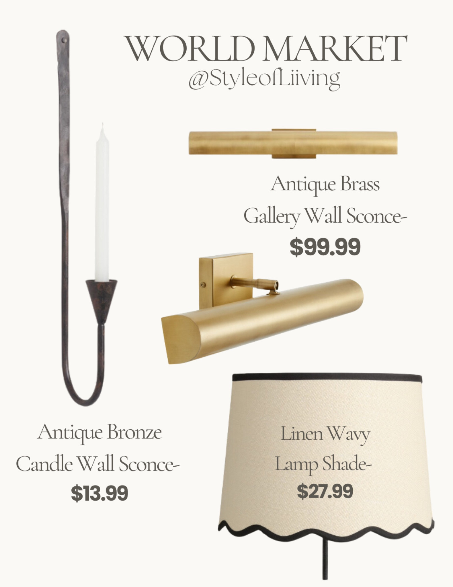 World Market gallery wall sconce, candle wall sconce, linen wavy lamp shade. Home decor.

#LTKSaleAlert #LTKHome #LTKFindsUnder100