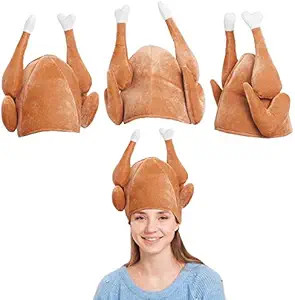 Spooktacular Creations 3 PCS Plush Roasted Turkey Hats,Thanksgiving Novelty Hats, Halloween Costu... | Amazon (US)