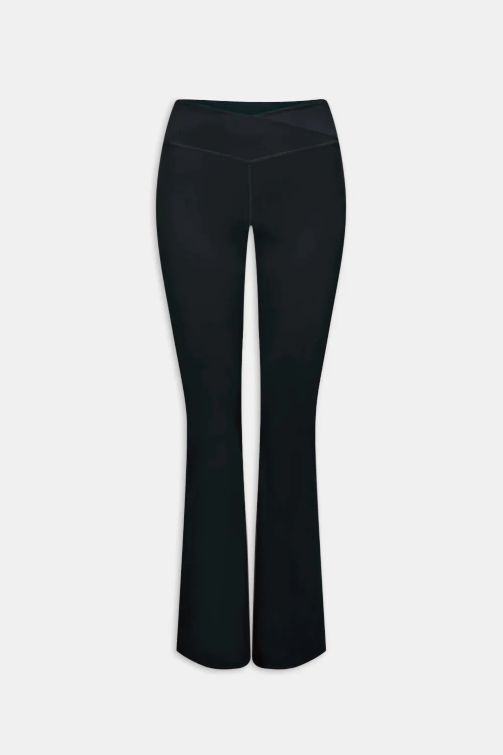 DAYFLEX WRAP HIGH WAISTED FLARED YOGA PANT - SHADOW BLACK | TALA (UK)
