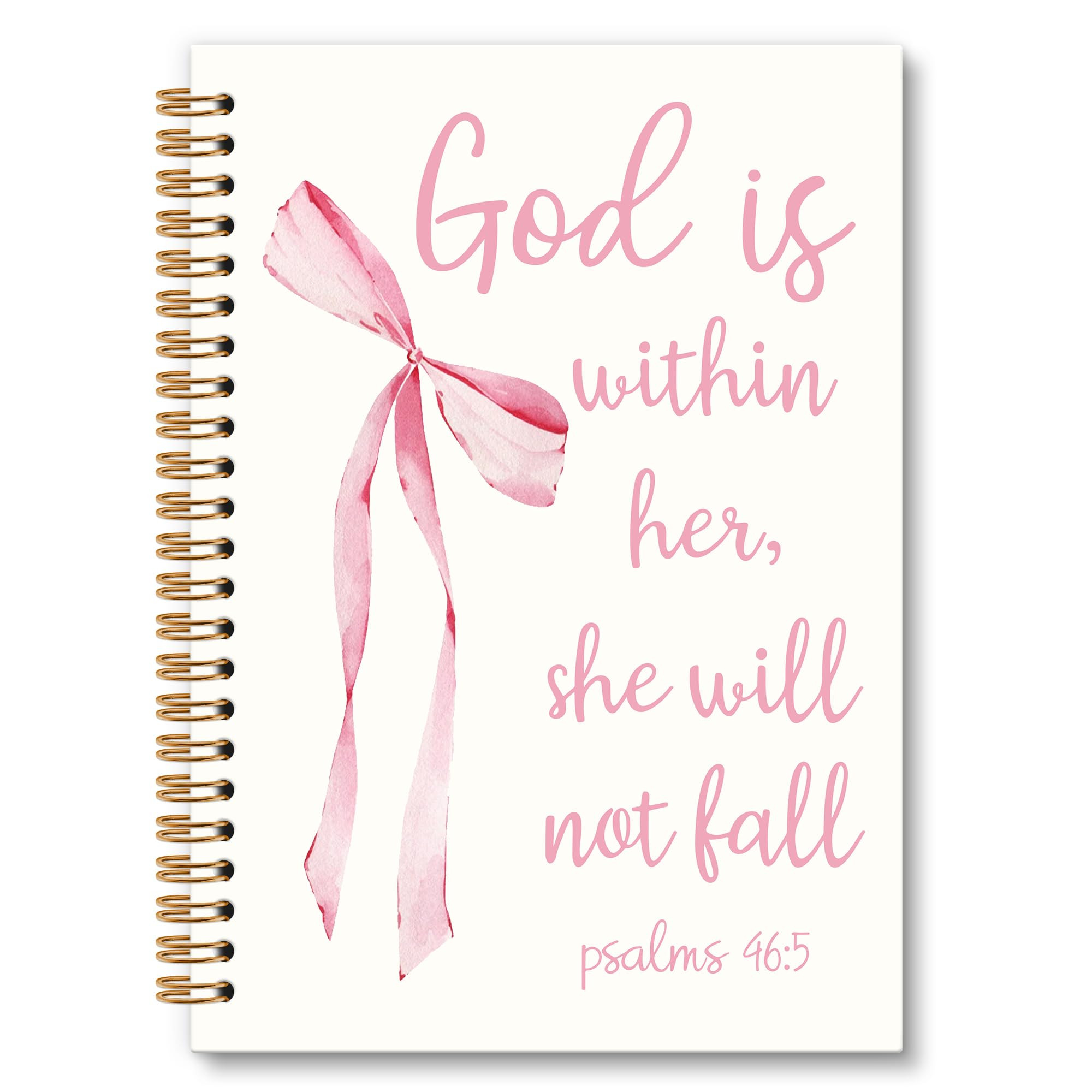 Pink Bow Bible Notebook Journal, Coquette Spiral Notebook, Christian Gifts for Women Girls, Prepp... | Amazon (US)