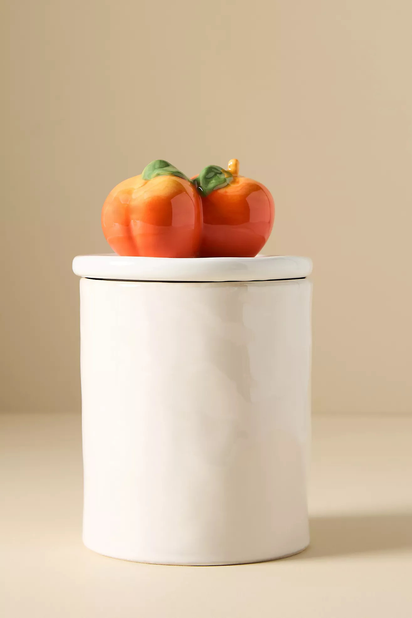 Fruta Peach Medium Stoneware Canister | Anthropologie (UK)