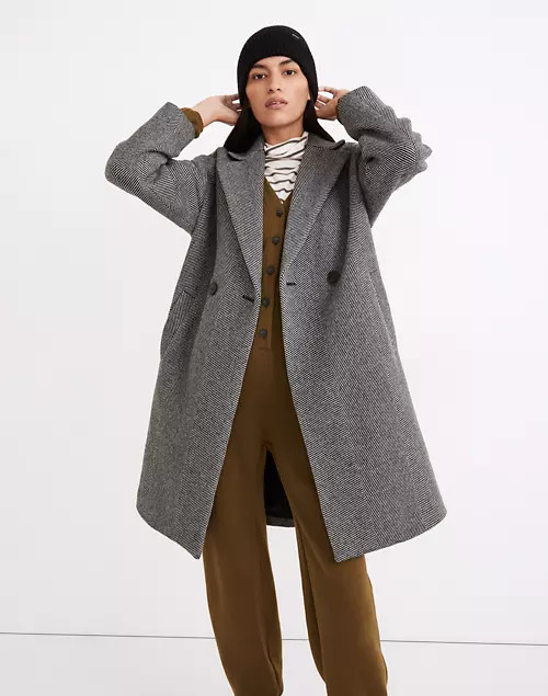 Averdon Coat in Herringbone Insuluxe Fabric | Madewell