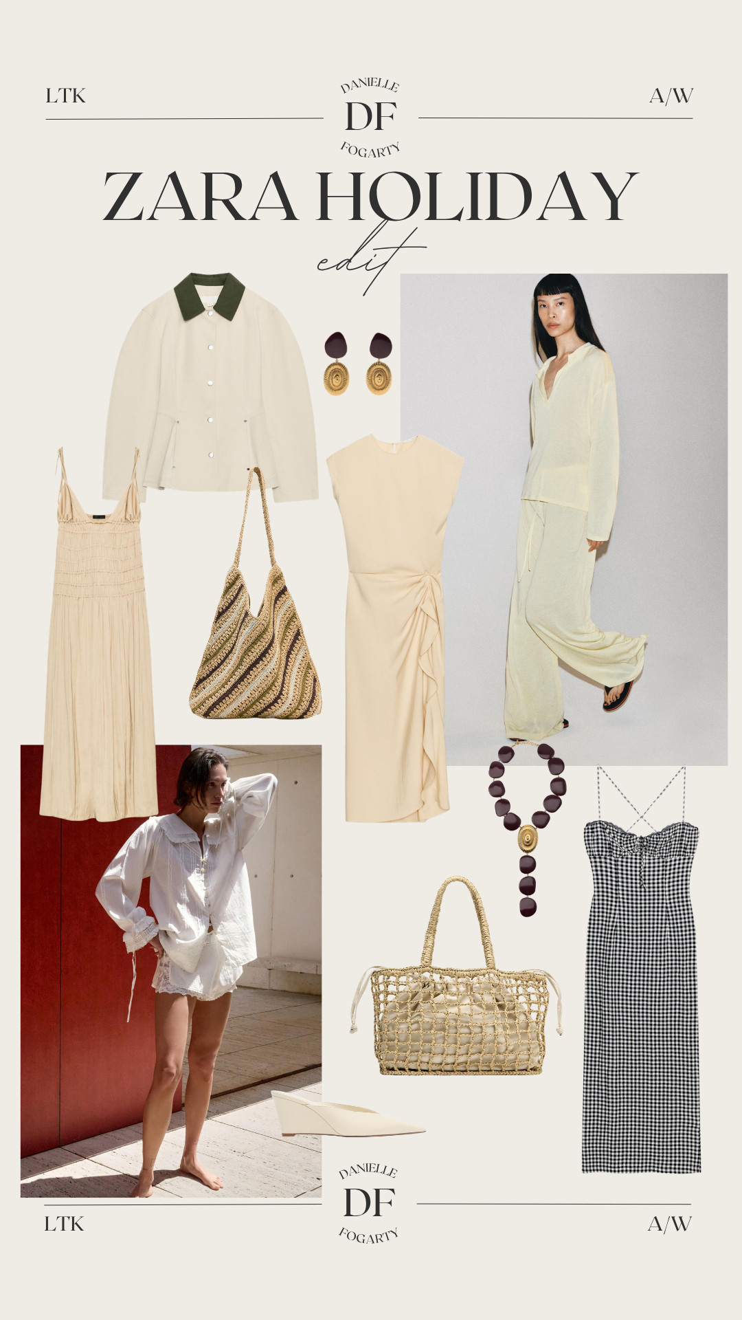 Zara Holiday Shopping Edit 

zara holiday edit, danielle fogarty, autumn winter, neutral palette, cream dress, ivory slip dress, satin midi dress, draped dress, sleeveless dress, gingham dress, black and white gingham, cream co-ord, knit set, relaxed trousers, collared jacket, contrast collar jacket, white blouse, boho blouse, maxi dress, woven tote, crochet bag, net bag, shoulder bag, statement earrings, pendant necklace, pointed mules, minimalist styling, elevated neutrals, holiday capsule, resortwear, chic summer dressing 

 #LTKuk #LTKsummer #LTKtravel