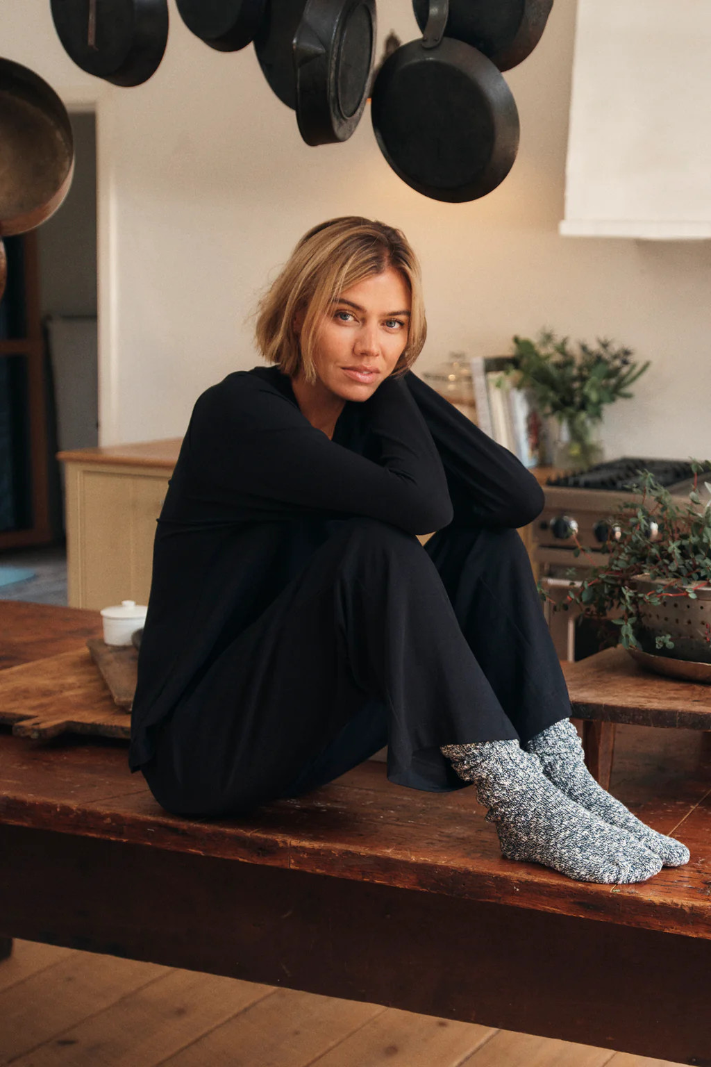 Relax Pants Set in Black | Lake Pajamas