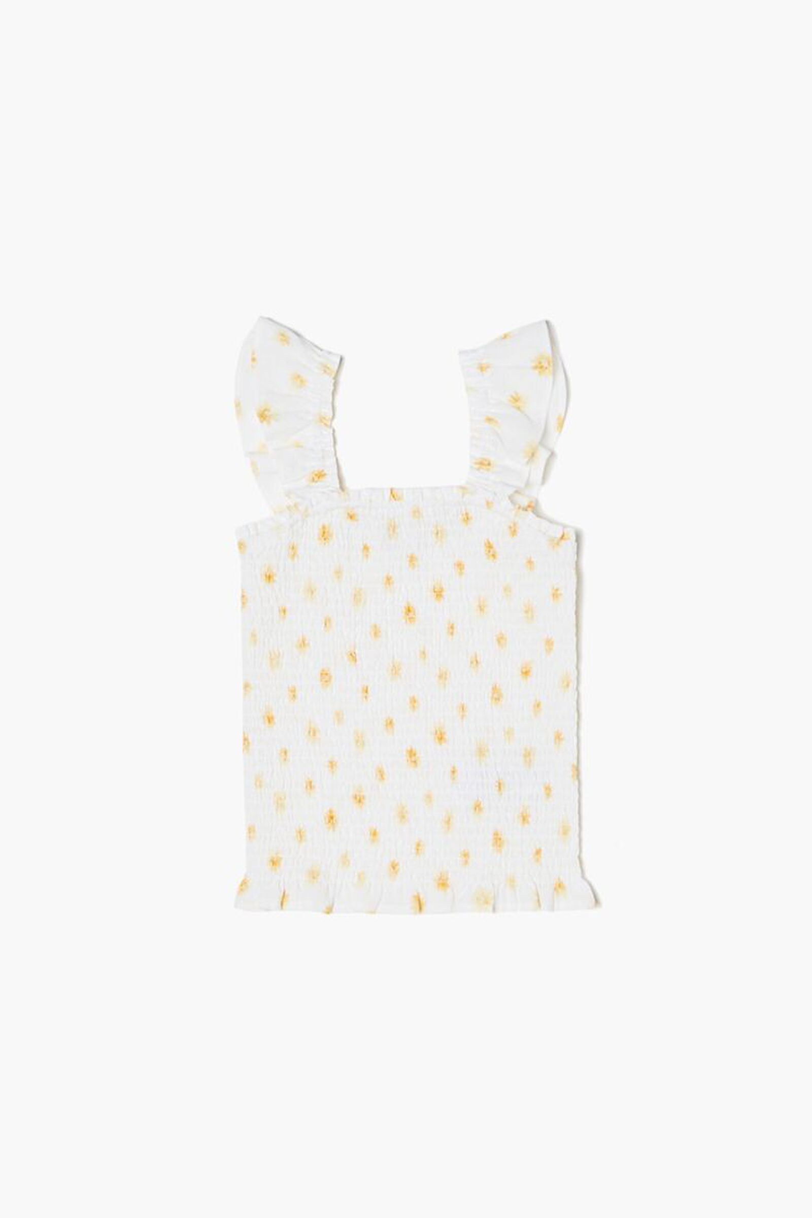 Girls Floral Print Smocked Top (Kids) | Forever 21 (US)