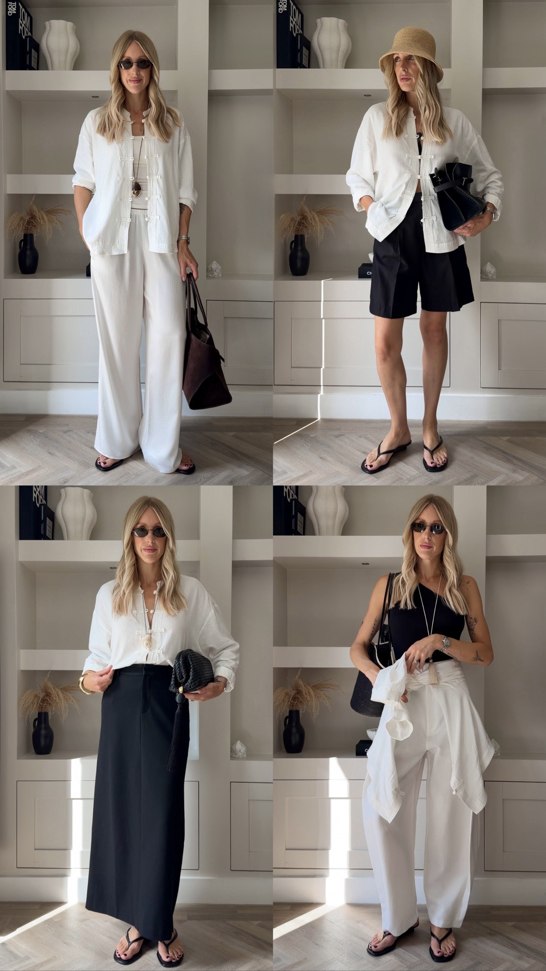 Summer outfit ideas styling my new Zara linen shirt and Massimo Dutti leather slim wedge flip flop sandals 🖤

Frog fastening mandarin collar linen shirt size Large (sized up)
Rue Sophie maxi pencil skirt size small
Skims bandeau top size small
Frankie shop Bermuda shorts size small
White Zara trousers size small (could have gone down to xs)

I am 5 ft 8 1/2 measurements 34/27/36 (28 DD bust)

#LTKsummer #LTKuk #LTKshoes