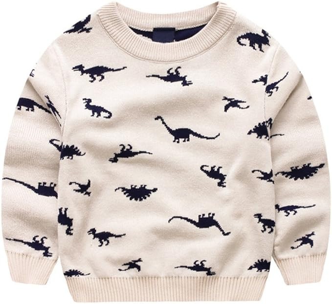 Anbaby Baby Boys Children's Double-Deck Cartoon Dinosaur Pullover Sweaters | Amazon (US)