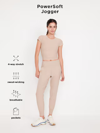 High-Waisted PowerSoft Pocket Joggers | Old Navy (US)