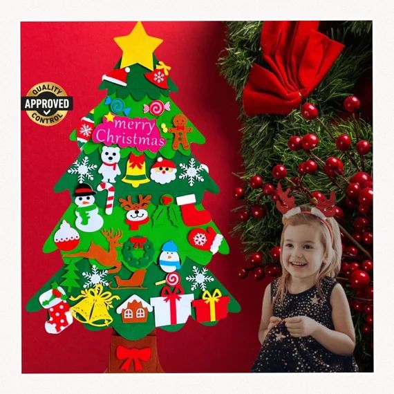 From USA 44inches Felt Christmas Tree With 34PCS Handmade | Etsy | Etsy (US)