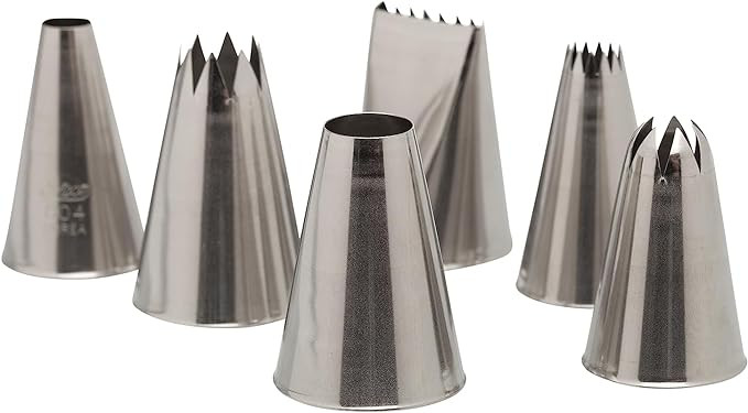 Ateco - 6 Piece Decorating Tube Set, Includes Stainless Steel Tips: 804, 808, 827, 864, 846, 898 | Amazon (US)