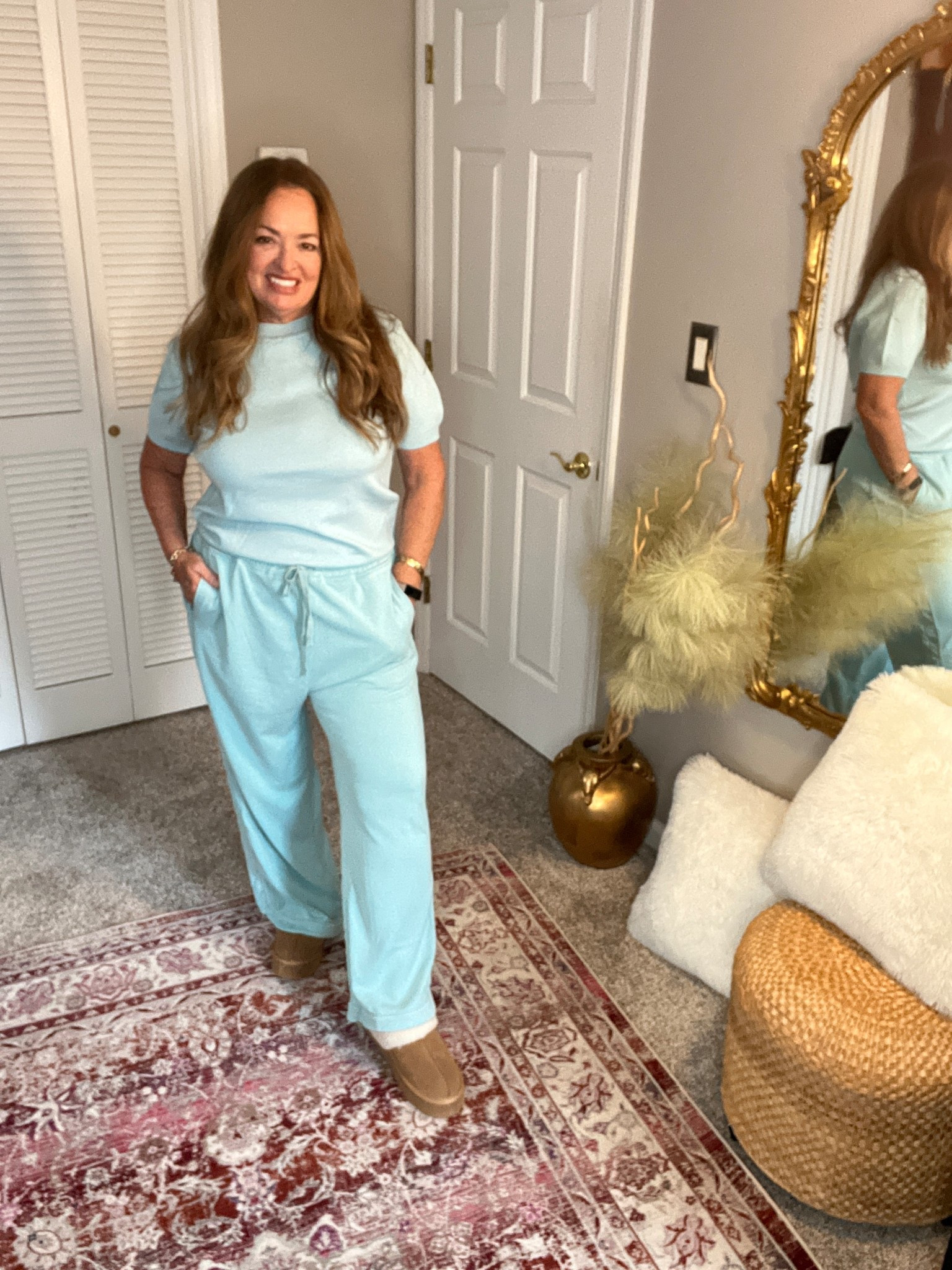 Distressed wide leg sweatpants. 

#LTKGiftGuide #LTKselfcare #LTKHoliday