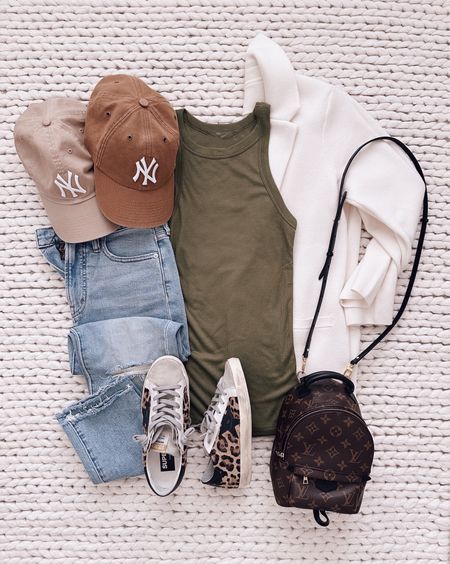 Ribbed tank top, and J.Crew jeans go great with white blazer and golden goose sneakers for your spring outfit

#LTKtravel #LTKSeasonal #LTKstyletip