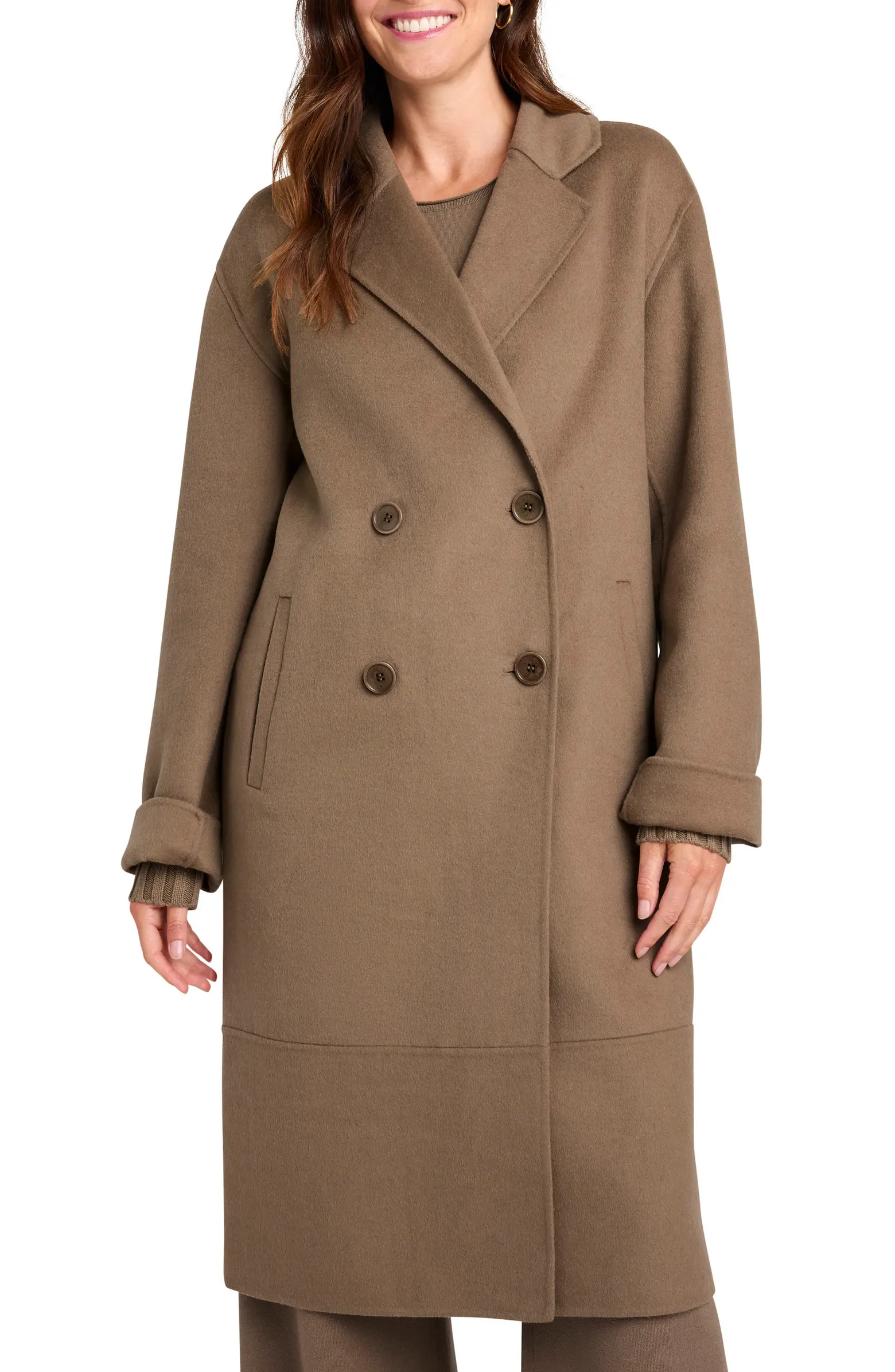 Splendid x @Cellajaneblog Double Breasted Wool Blend Coat | Nordstrom | Nordstrom