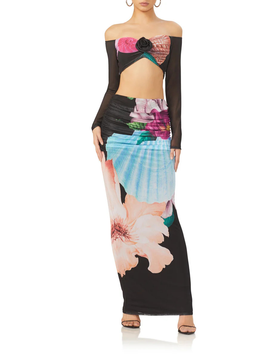 Bevin Maxi Skirt - Surreal Shells | ShopAFRM