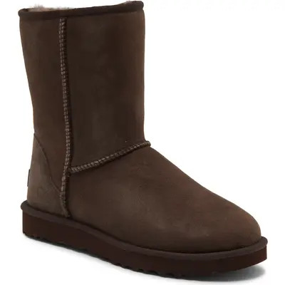 UGG(r) Classic II Genuine Shearling Lined Short Boot in Sand Suede at Nordstrom, Size 10 | Nordstrom