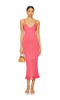 PEIXOTO Nora Knit Dress in Sunkist Coral from Revolve.com | Revolve Clothing (Global)