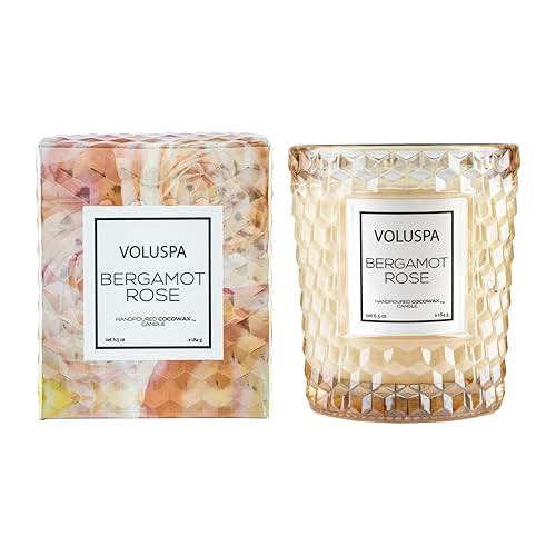 Voluspa Bergamot Rose, Classic Candle Jar, 6.5 oz, 40 Hour Burn Time, Coconut Wax for Clean Burning, Handcrafted in the USA | Amazon (US)
