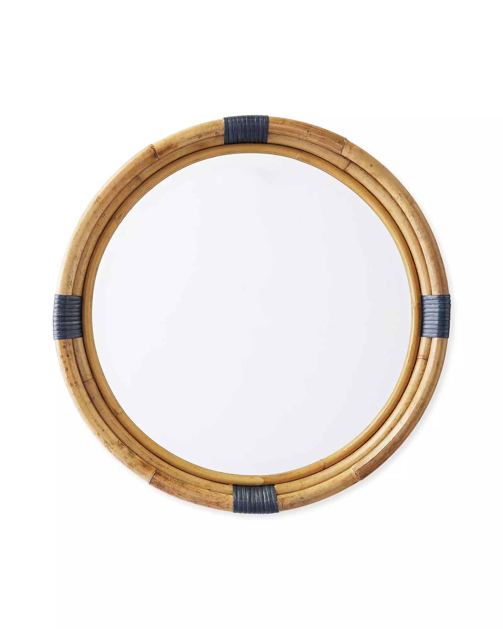 Montara Rattan Mirror - Navy | Serena and Lily