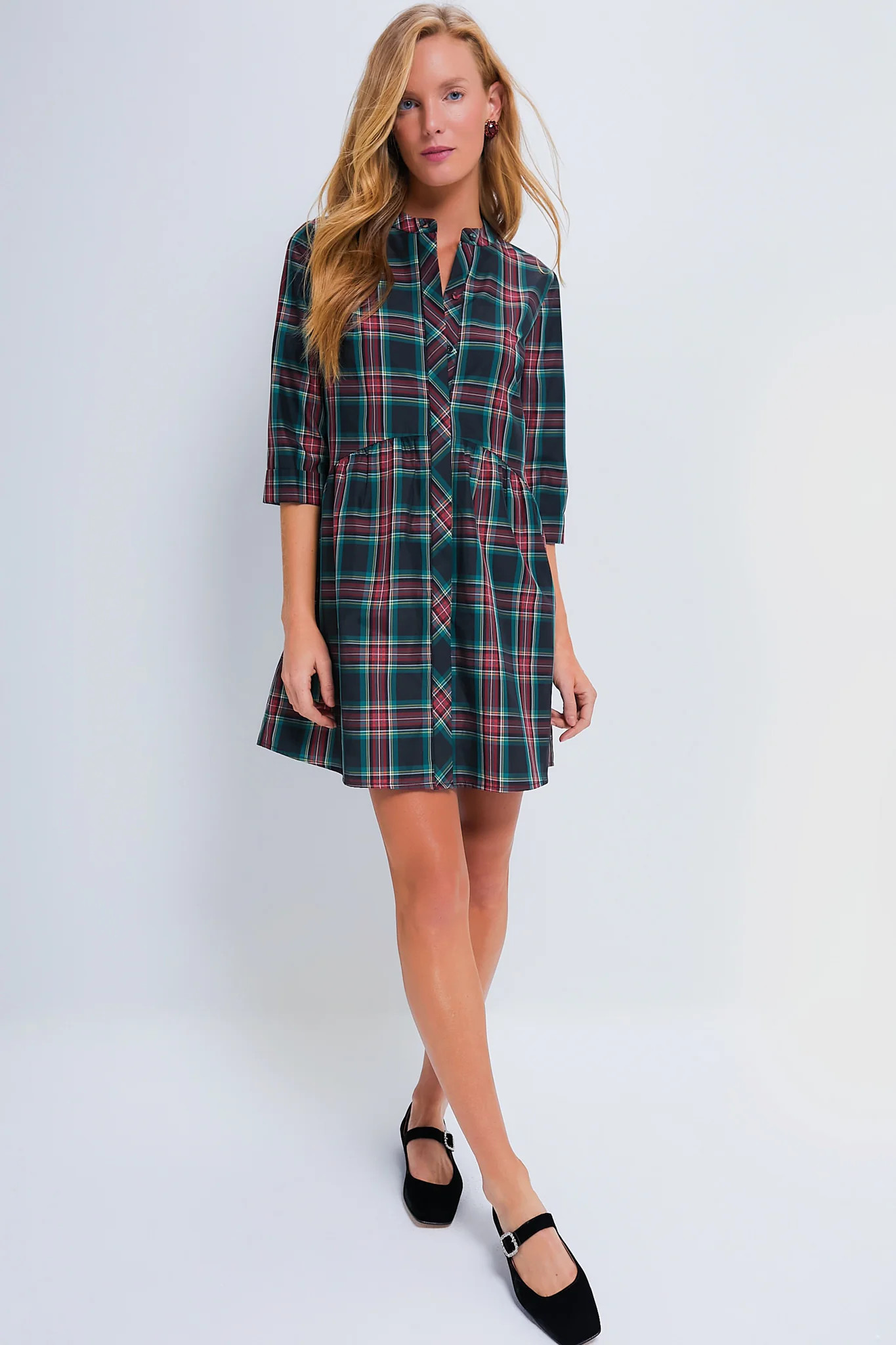 Highland Tartan Royal Shirt Dress | Tuckernuck (US)