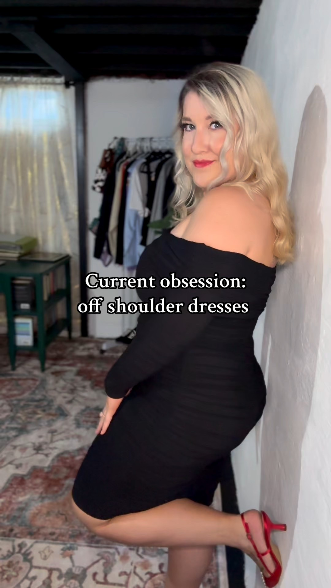 So flattering and such a good fit. I’m in a size large, I’m 5’5.

Wedding guest dress- off shoulder dress- little black dress- date night dress- holiday party dress 

#LTKStyleTip #LTKMidsize #LTKParties