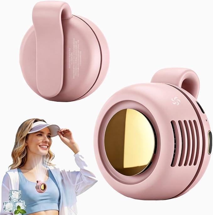 Portable Clip-On Fan, Mini Bladeless Waist Fan, 5100RPM 25dB Ultra-Quiet 3-Speed Rechargeable Sma... | Amazon (US)
