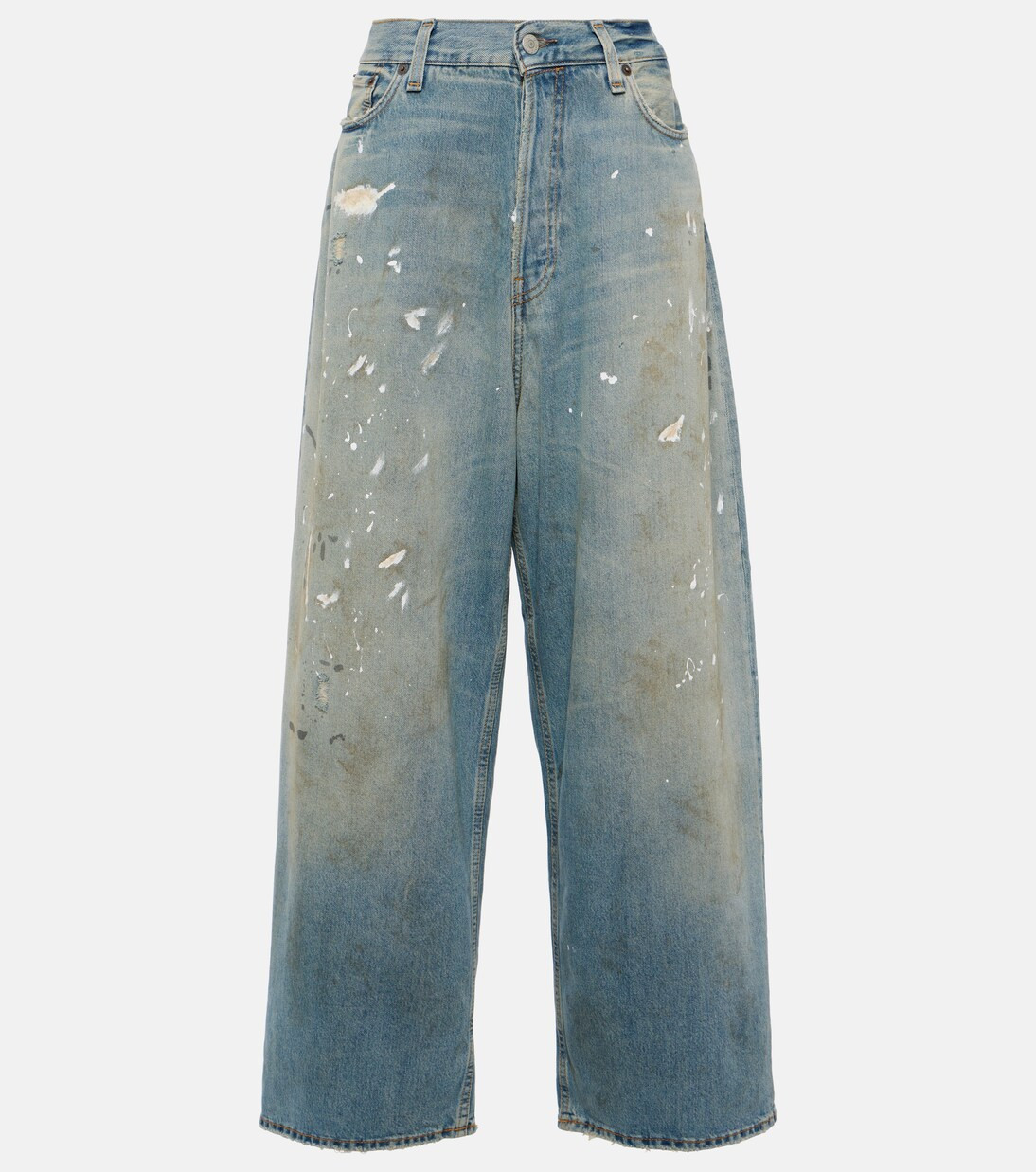 Distressed mid-rise wide-leg jeans | Mytheresa (US/CA)
