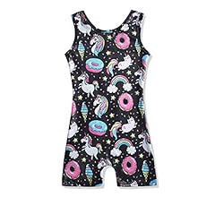 HOZIY Gymnastics Leotards for Girls with Shorts Toddlers Biketards Rainbow Unicorn Dinosaur Merma... | Amazon (US)