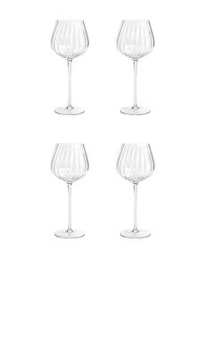 The Favorites Madeleine Optic Red Wine Glasses Set Of 4 in Clear from Revolve.com | Revolve Clothing (Global)