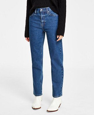 Calvin Klein Jeans Women's High-Rise Straight-Leg Jeans - Macy's | Macy's