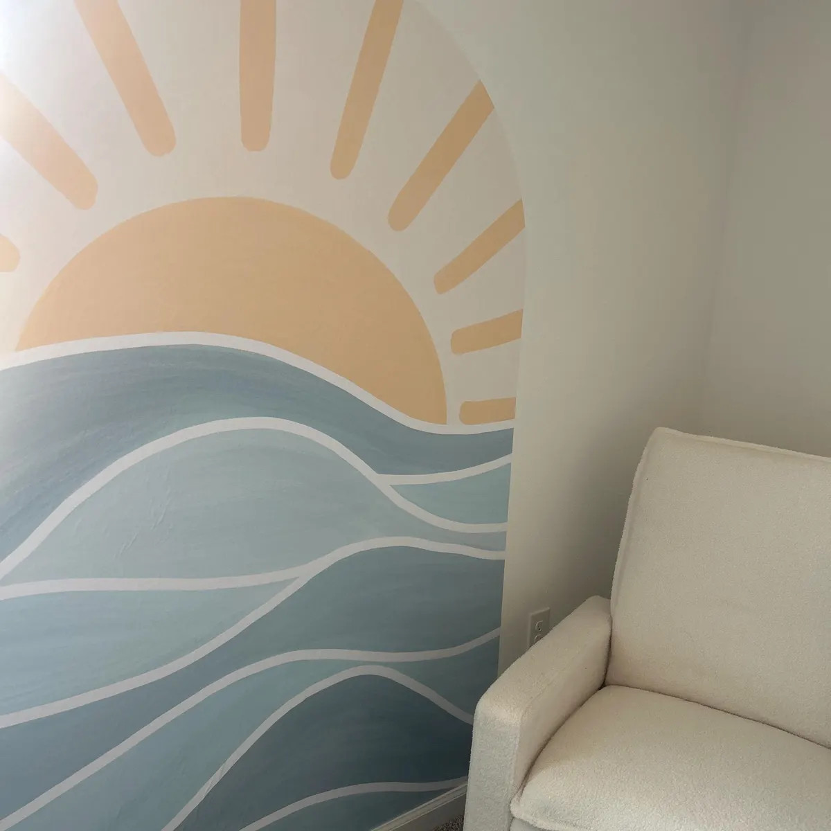 Sun and Sea Removable Arch Decal / Surf Theme / Watercolor Sun Decal / Sun Nursery Decor / Playro... | Etsy (Global)