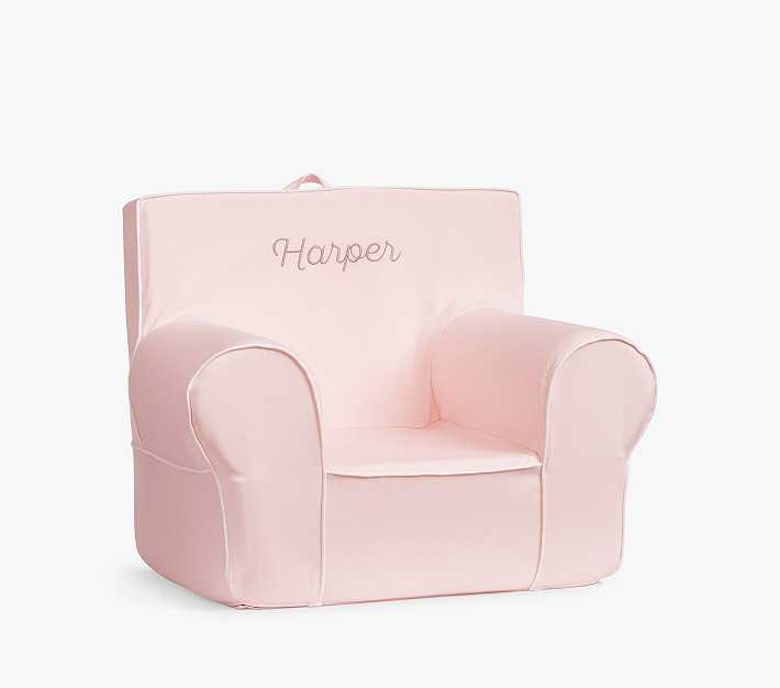 Anywhere Chair®, Pearl Twill With White Piping | Pottery Barn Kids