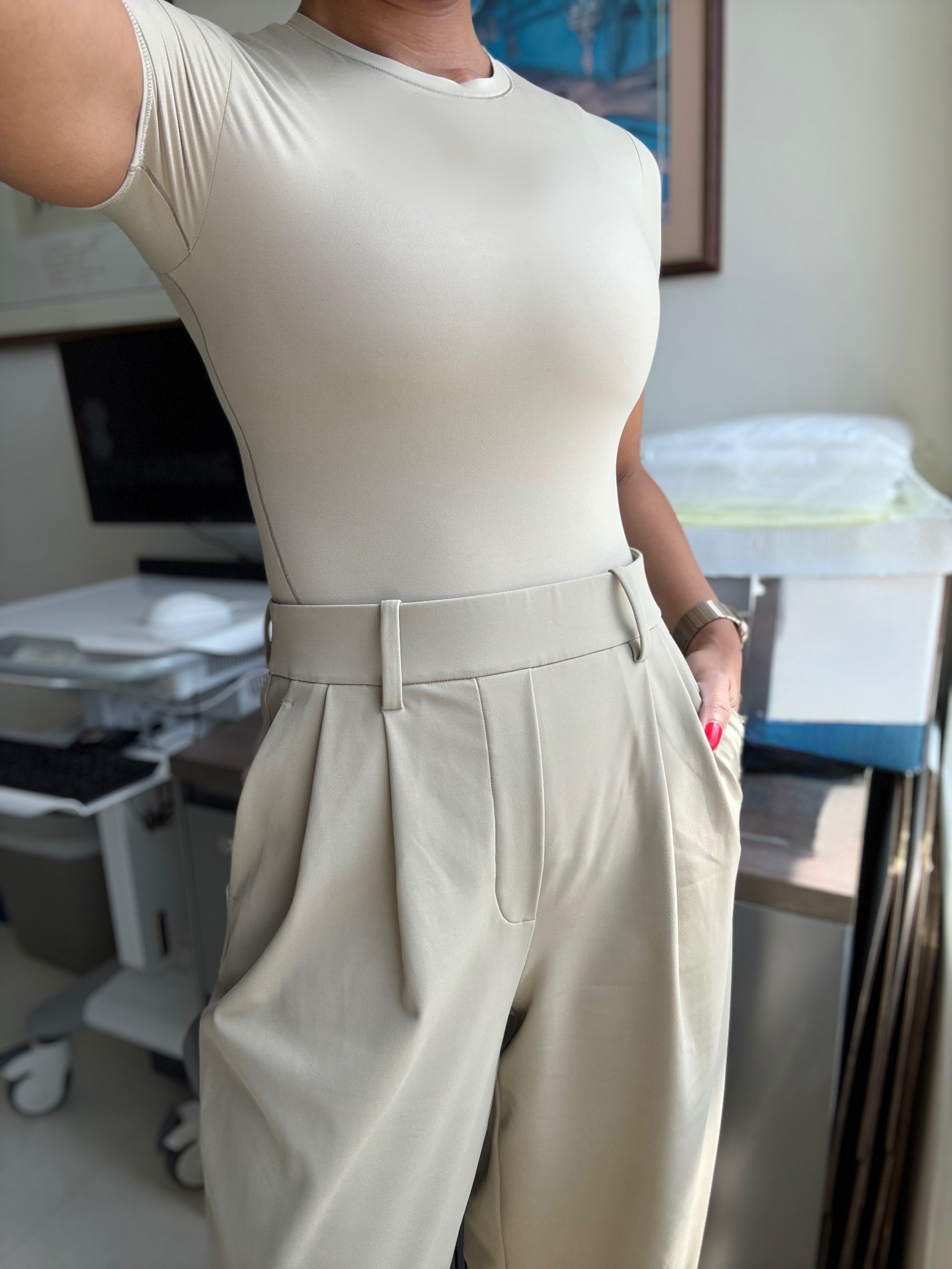 obsessed w the lululemon daydrift trouser ! 🤍 

sheer oak, wundermost short sleeve crewneck bodysuit, work wear, stuart weitzman loafer, madewell essential tote. 

#LTKWorkwear #LTKStyleTip