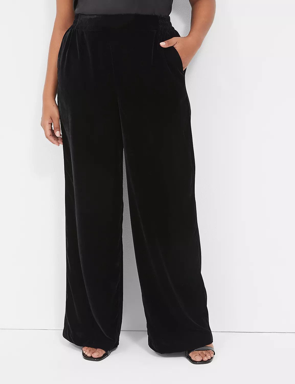 Pull-On Velvet Wide Leg Pant | LaneBryant | Lane Bryant (US)