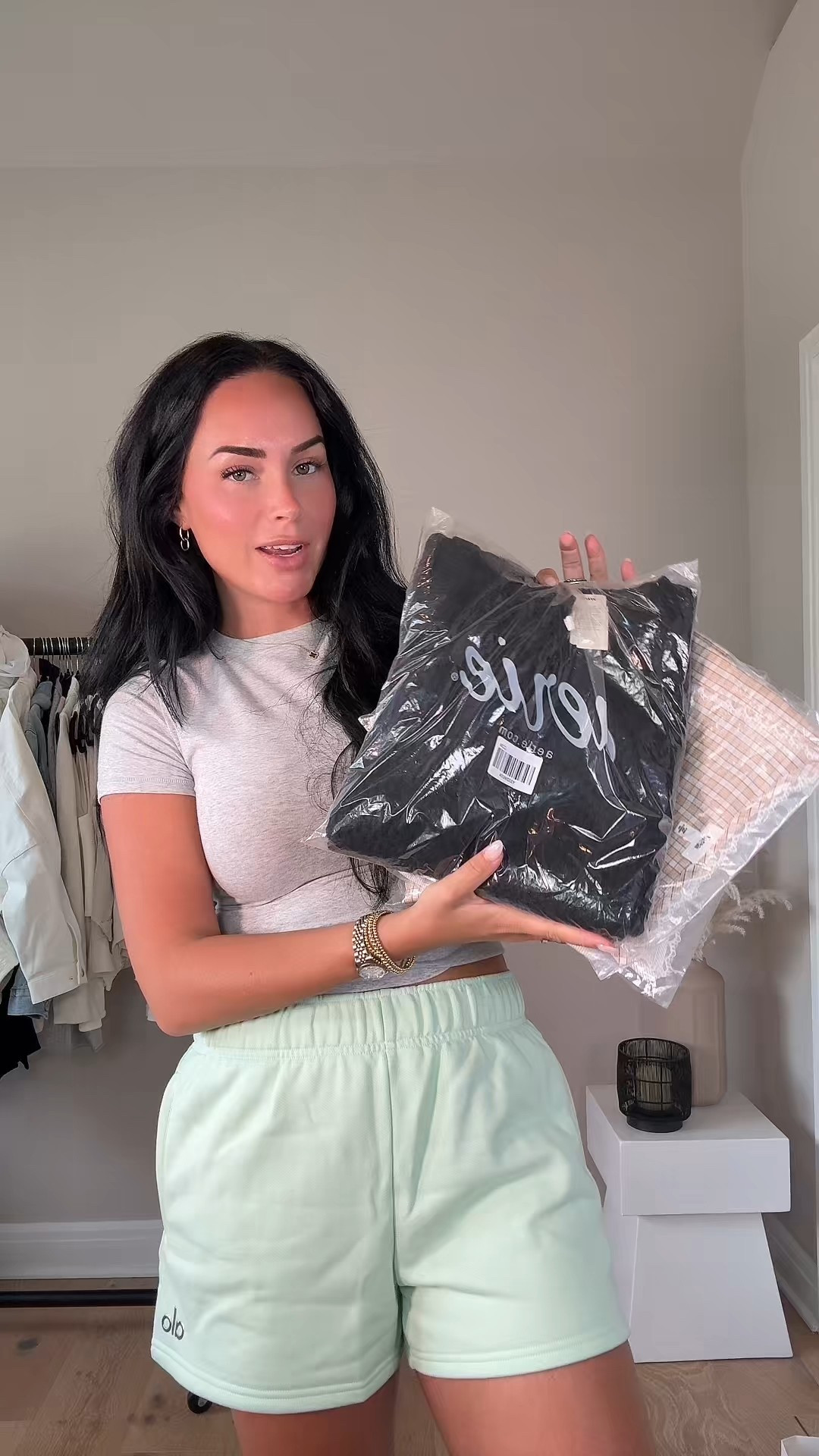 Aerie Haul ✨ I will post a try on of everything soon! 

I will have everything + my outfit 🔗 on my LTK in the AE/AERIE section!

My Sizing 5’7, 145lbs, 32dd
I’m wearing a size small skims tee, size small Alo shorts 

#LTKSwim #LTKSummerEdit #LTKSaleAlert