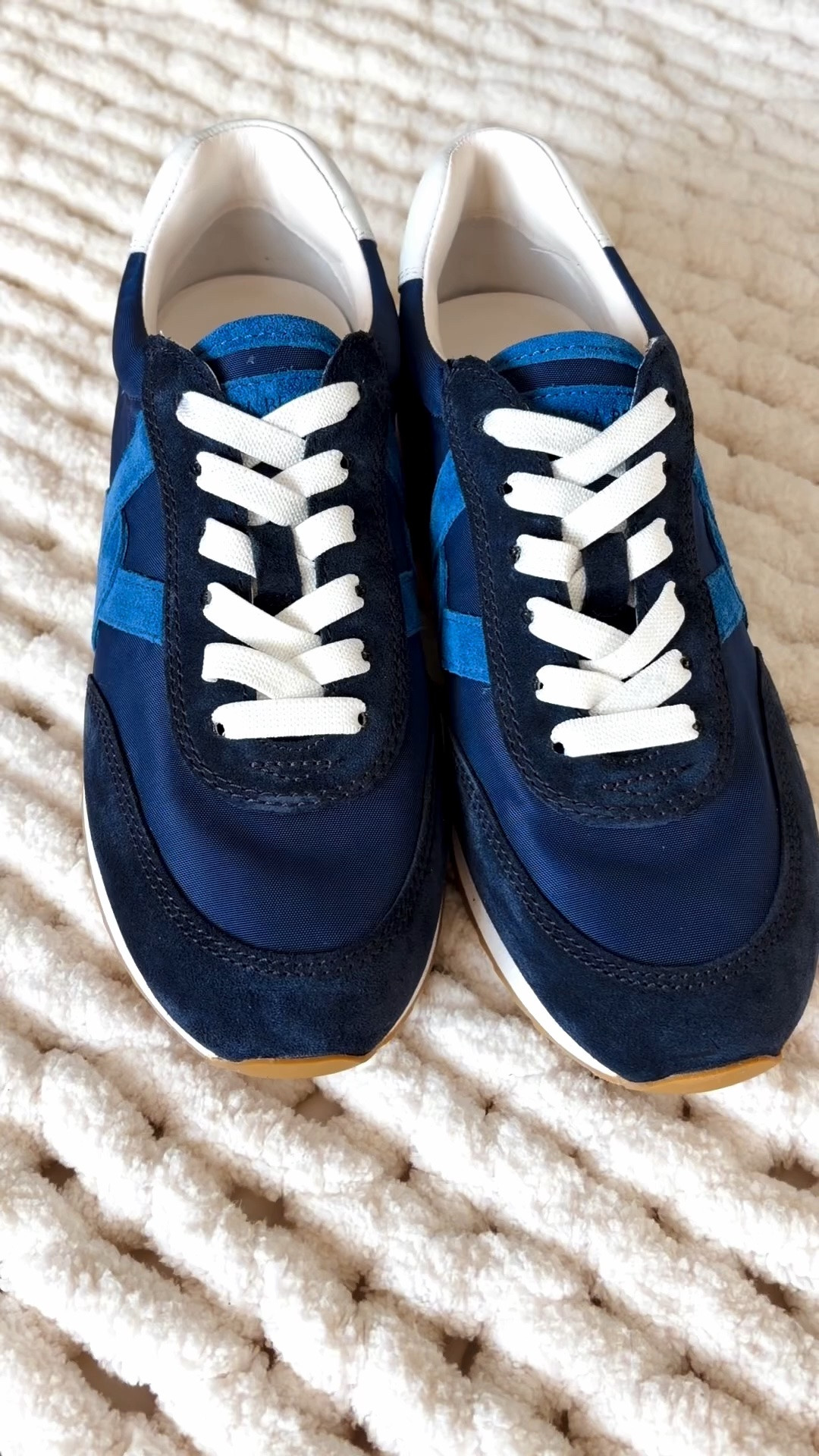 Navy Blue Veronica Beard Sneakers on sale! These are true to size but I would say they fit narrow feet best.

#LTKSaleAlert