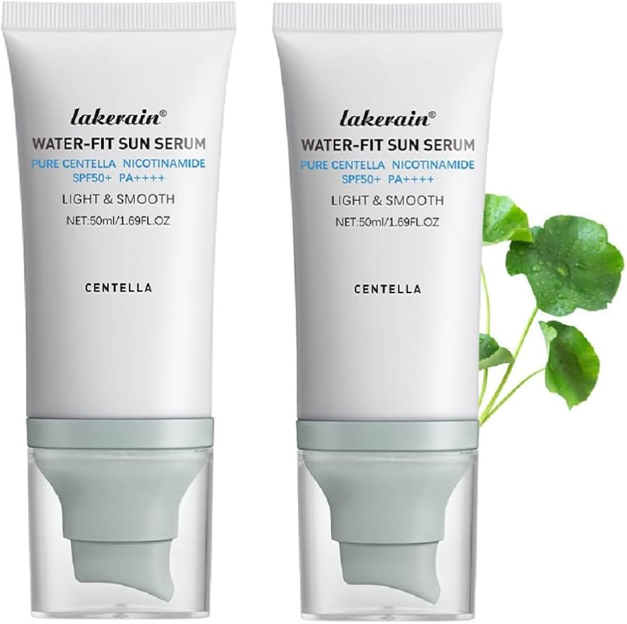 2 Pcs Centella Sunscreen SPF50, Moisturizing Non-Sticky Centella Hyalu-Cica Water-Fit Sun Serum f... | Amazon (US)