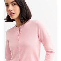 Women's Pink Crew Neck Button Up Cardigan New Look | New Look (UK)