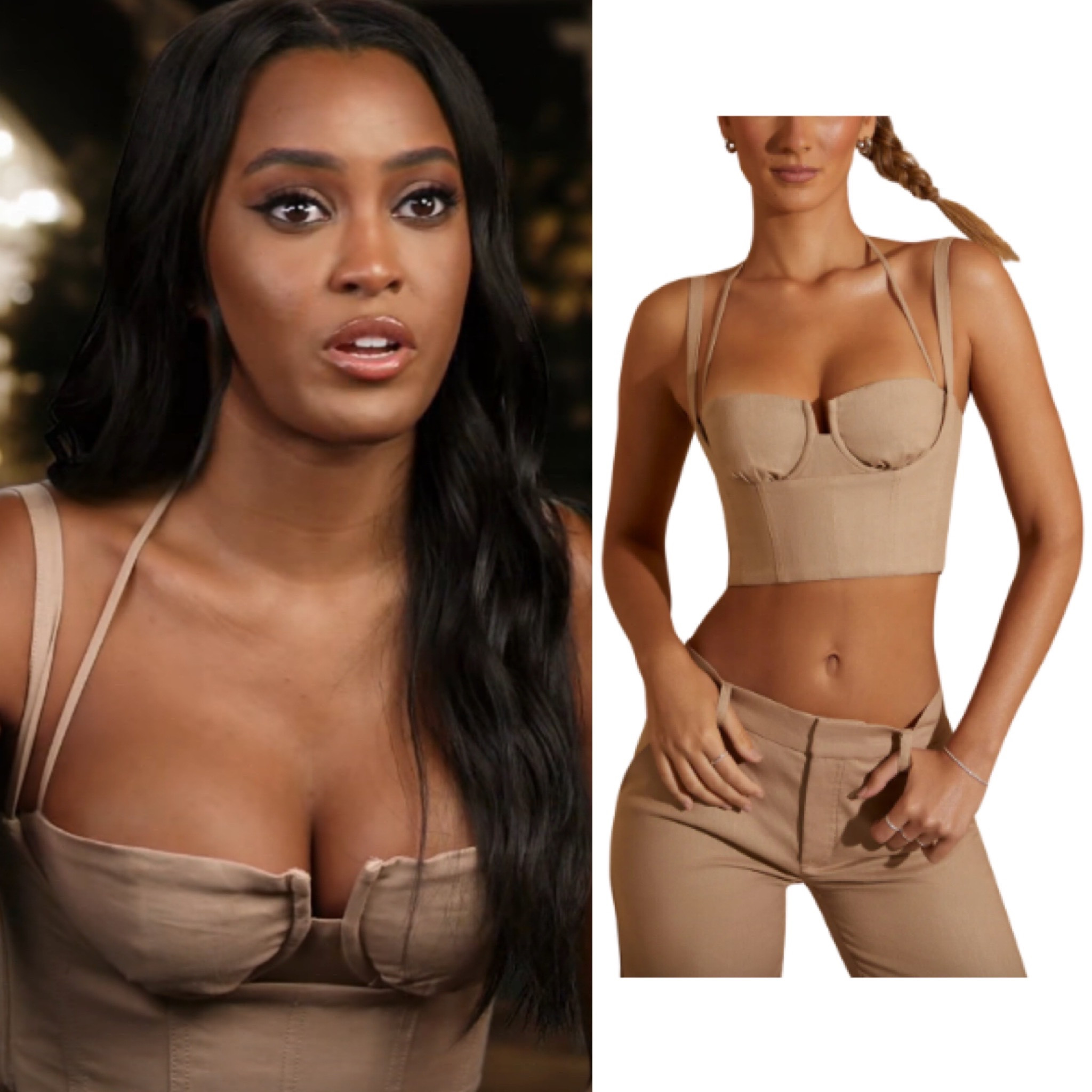 Ciara Miller’s Khaki Corset Confessional Top 