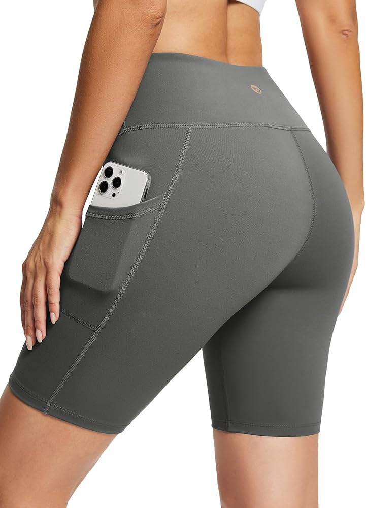 baleaf Women's 8"/ 5"/ 3" Biker Shorts High Waist Yoga Workout Gym Running Volleyball Spandex Sho... | Amazon (US)
