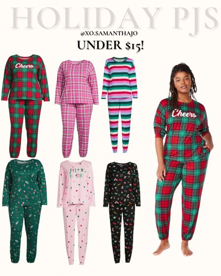 Holiday Pjs under $15 

Women’s pajamas // women’s pjs // holiday pjs // holiday pajamas // festive pajamas // women’s holiday sleepwear// Christmas pjs // Walmart women’s pjs // Walmart sleepwear  // Christmas pajamas // plaid pajamas 

#LTKSeasonal #LTKfindsunder50 #LTKHoliday