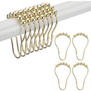 Titanker Shower Curtain Hooks Rings, Metal Shower Curtain Hooks Rings for Bathroom Shower Rods Cu... | Amazon (US)