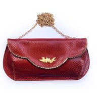 Brown Leather Clutch, Maroon Purse, Gift For Women, Retro Birds Clutch | Etsy (US)