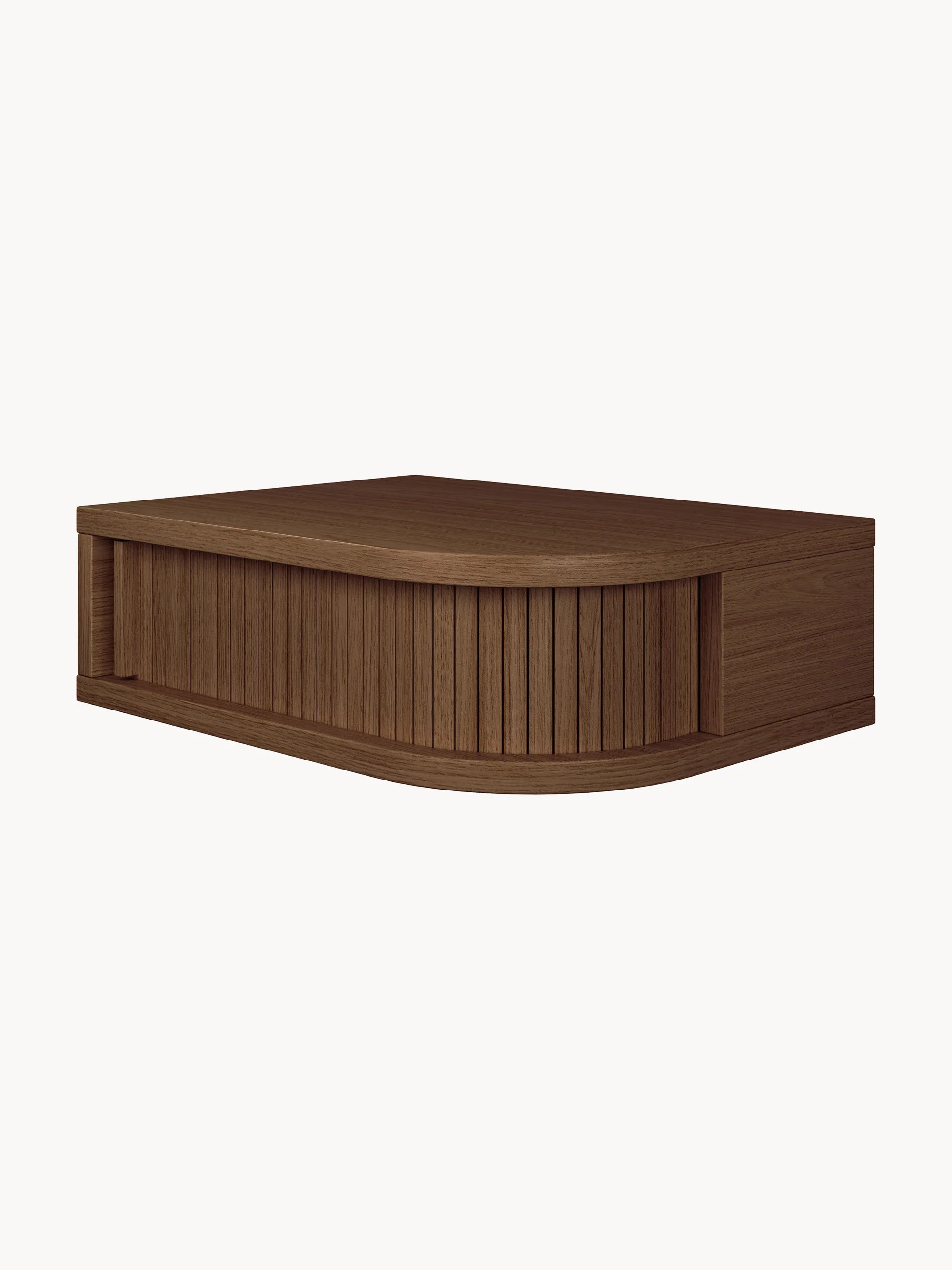 Holz-Wandnachttisch Farsta Tambour mit Schublade | Westwing EU
