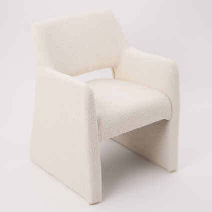 Cream Boucle Armchair 84x63cm | TK Maxx