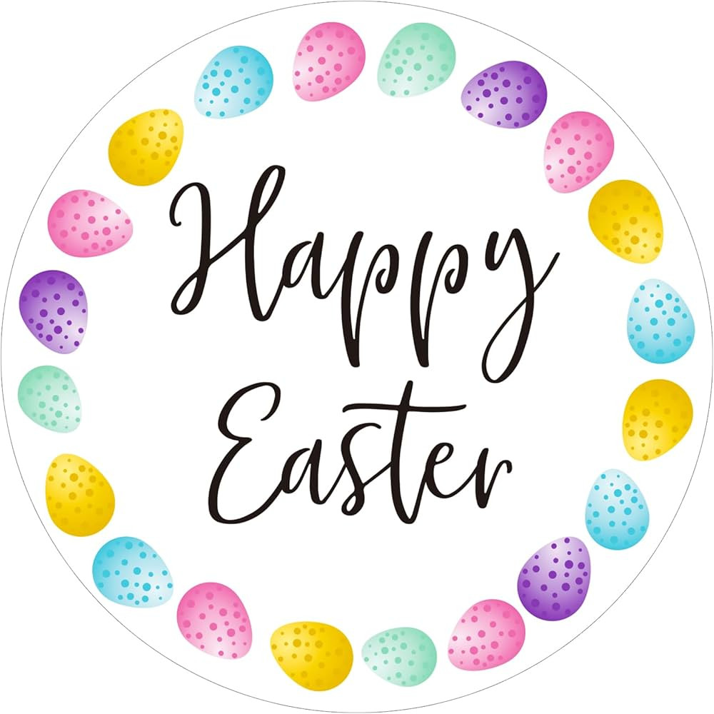 Easter Gift Stickers,Easter Eggs Stickers,120Pcs 2Inch Happy Easter Day Tags Stickers Bulk,Self-A... | Amazon (US)